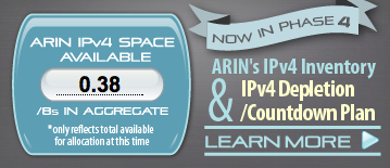 IPv4 Depletion Status at ARIN