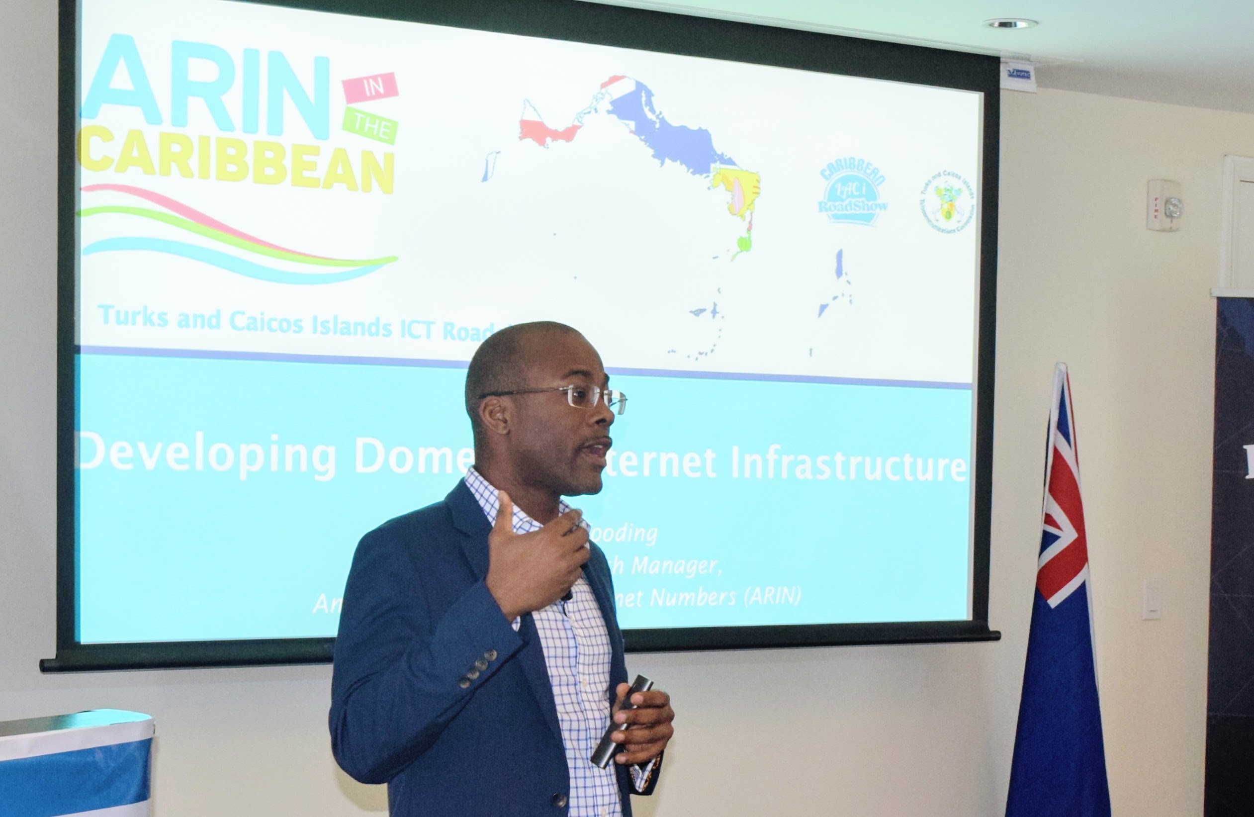 Bevil Wooding presenting at Turks and Caicos Islands ICT Roadshow