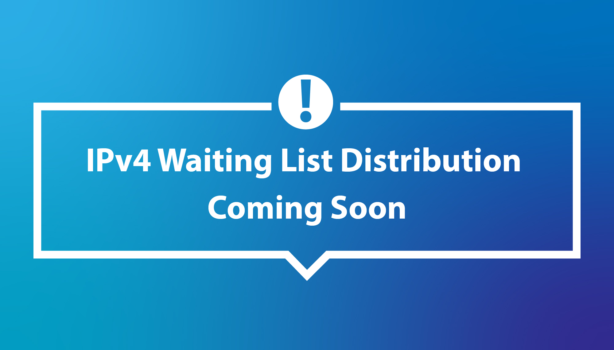 Next IPv4 Waiting List Distribution Coming This Month