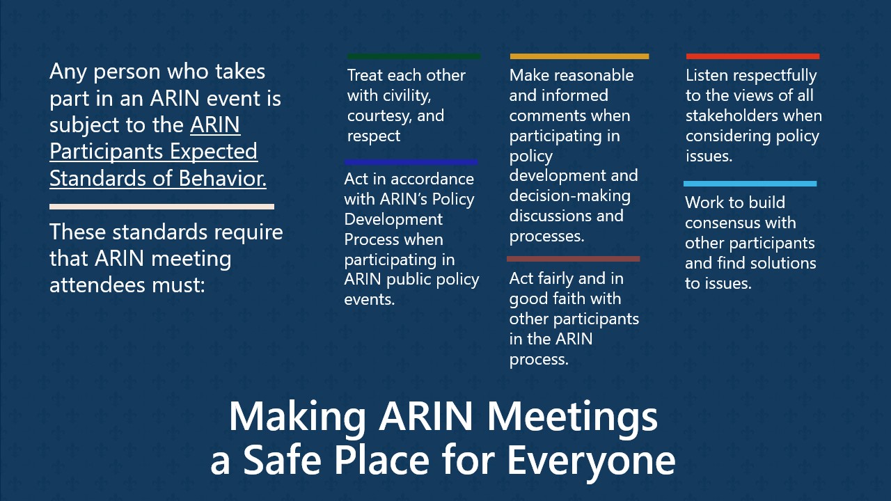 ARIN Standards of Behavior
