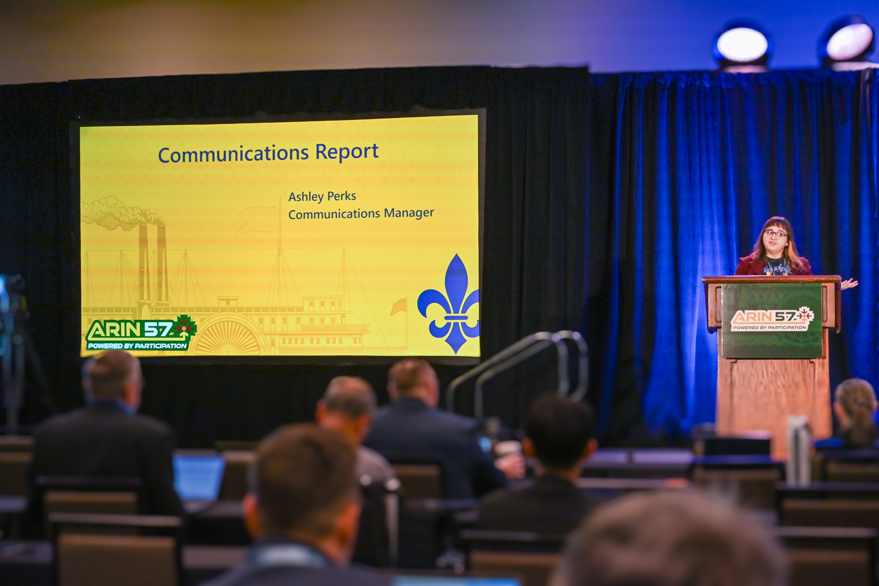 Ashley Perks presents the Communications report