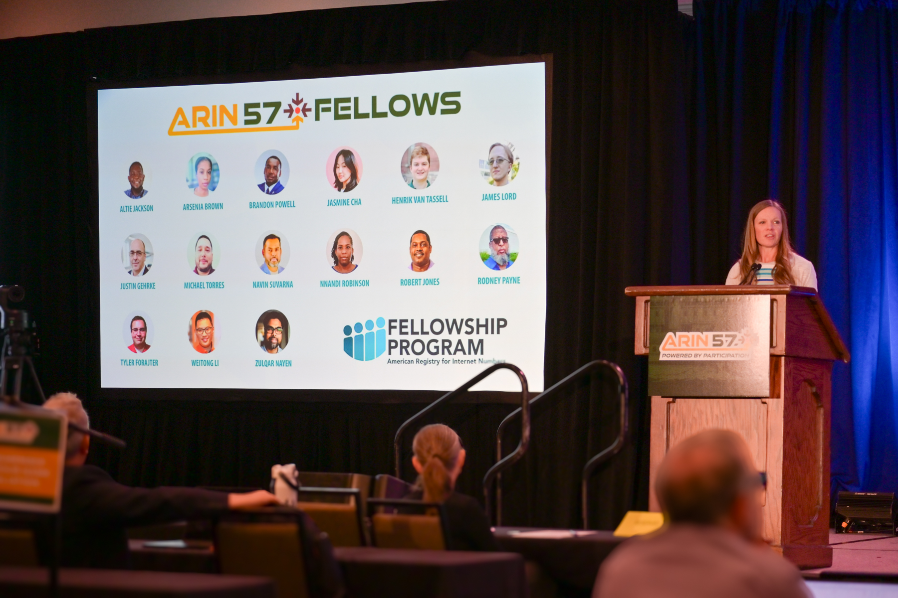 Amanda Gauldin presents the Outreach and Fellowship report