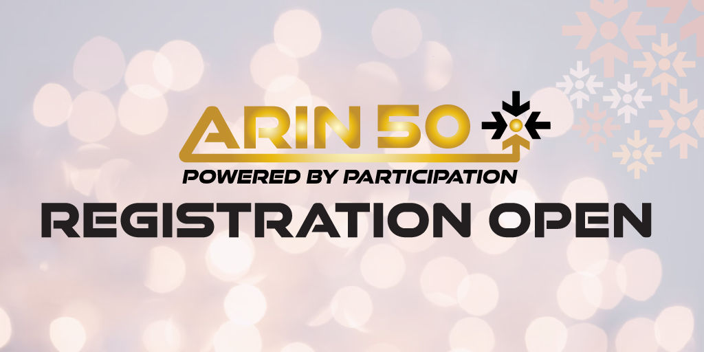 Register for ARIN 50