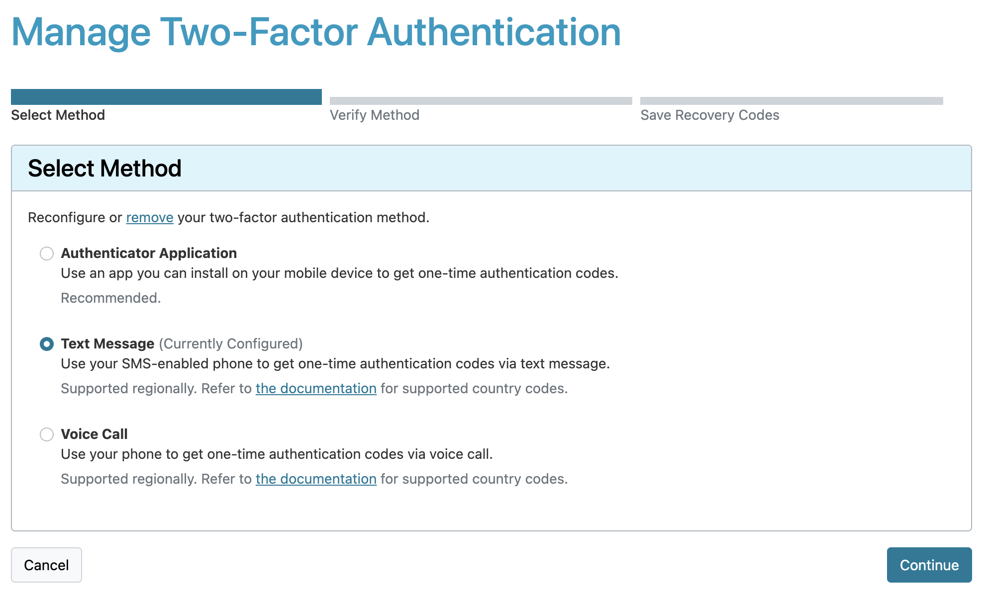 remove two-factor authentication