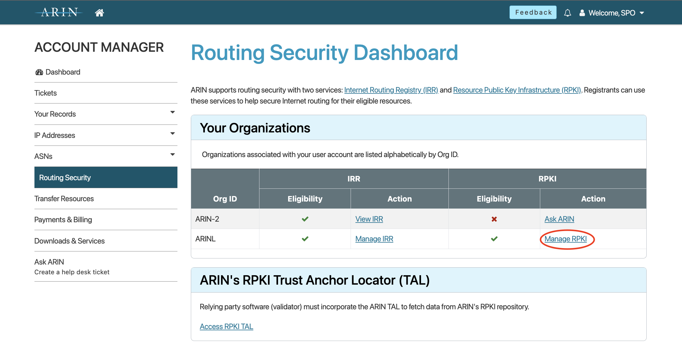 Manage RPKI - Manage ROAs